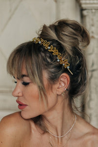 freya | double flower tiara