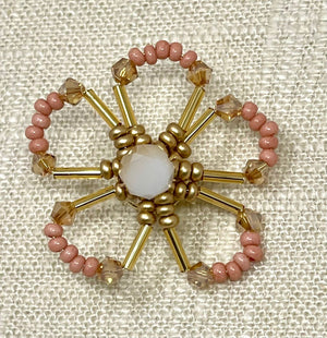 ruthie | hand  beaded flower pin