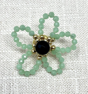 ruthie | semi-precious gem flower pin