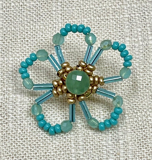 ruthie | hand  beaded flower pin