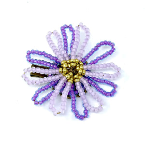 vivi | beaded flower clip | crocus